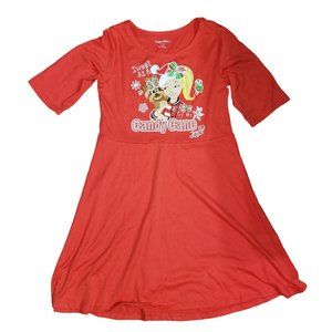 Nickelodeon JoJo Siwa 3/4 Sleeve Christmas Graphic Dress Medium 7/8, gently used